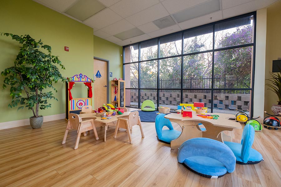 classroom view with children's furniture